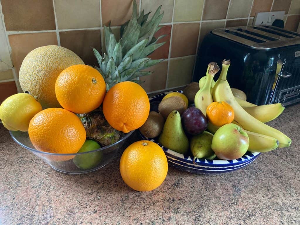 Bowls of fruit