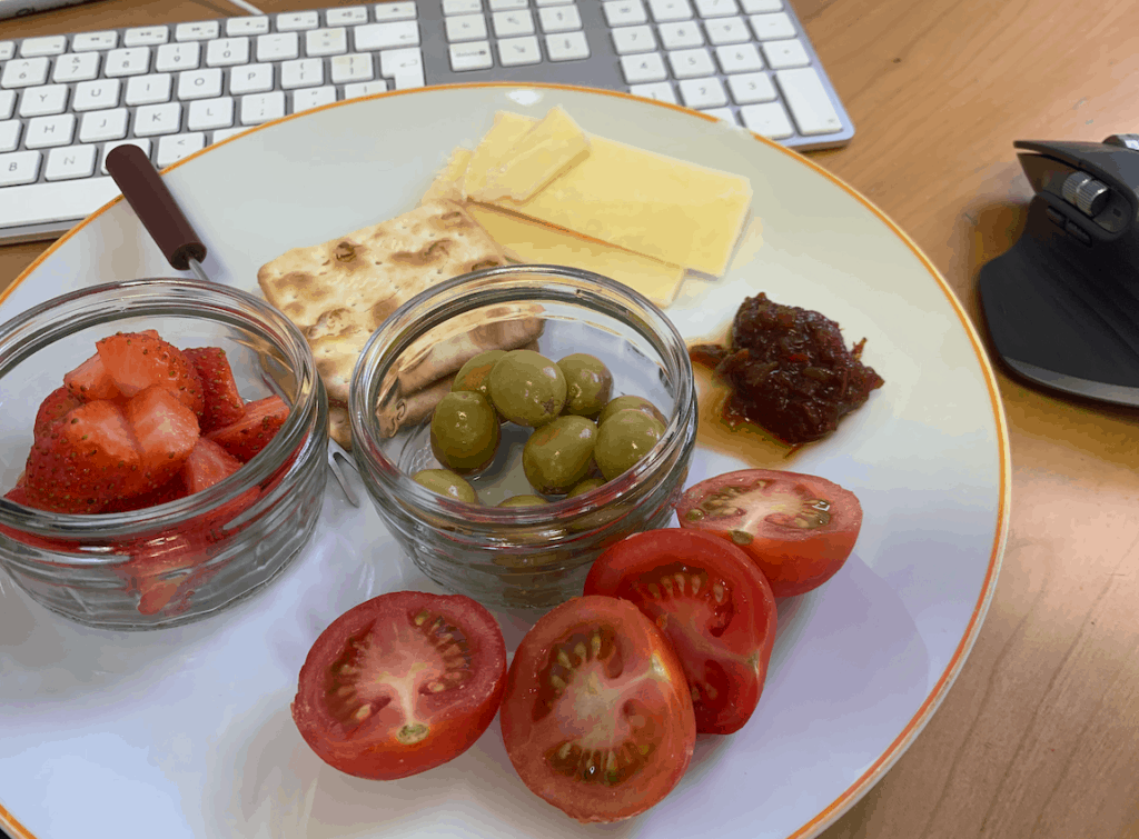 Lunch eaten at the computer