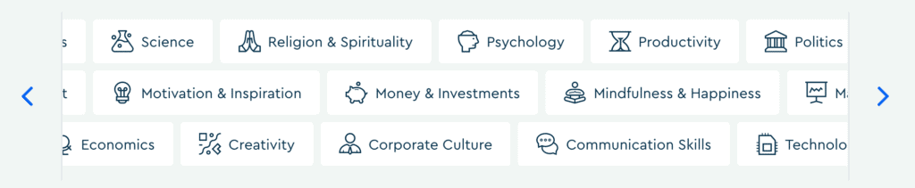 Blinkist Categories

