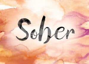 Sober written on orange background