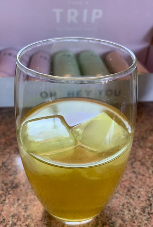 Trip CBD infused peach and ginger drink
