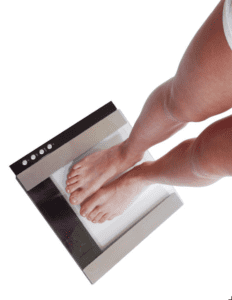 Person on scales