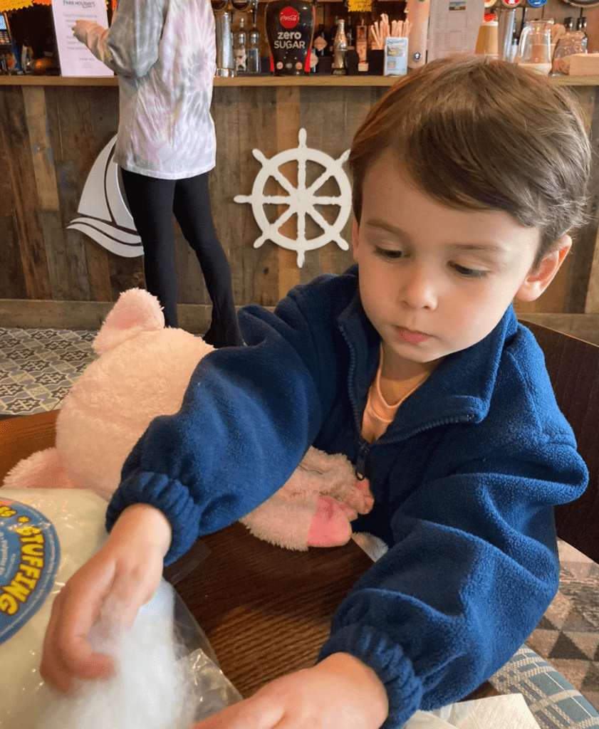 Teddy making at Pevensey Bay