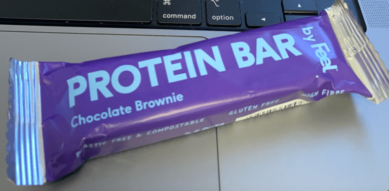 Feel Protein bar on keyboard