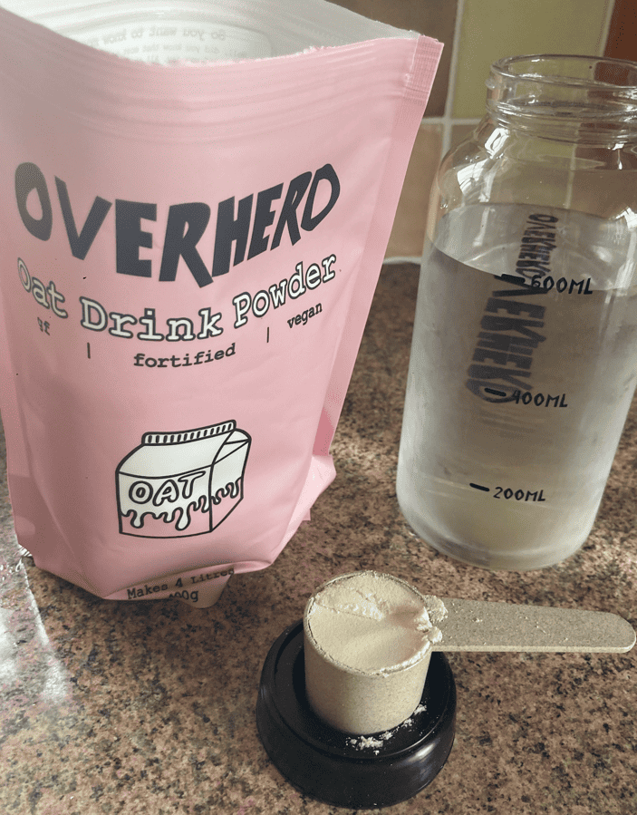 Making up Overherd oat milk